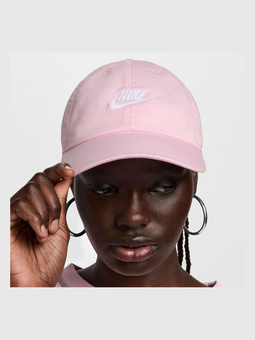 Unisex Adult Club Unstructured Futura Wash Cap Hat | Pink Foam, White | Size OS